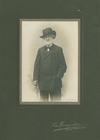 Giuseppe Verdi, photograph by Pietro Tempestini, Montecatini Terme, August 1899 Archivio Storico Ricordi